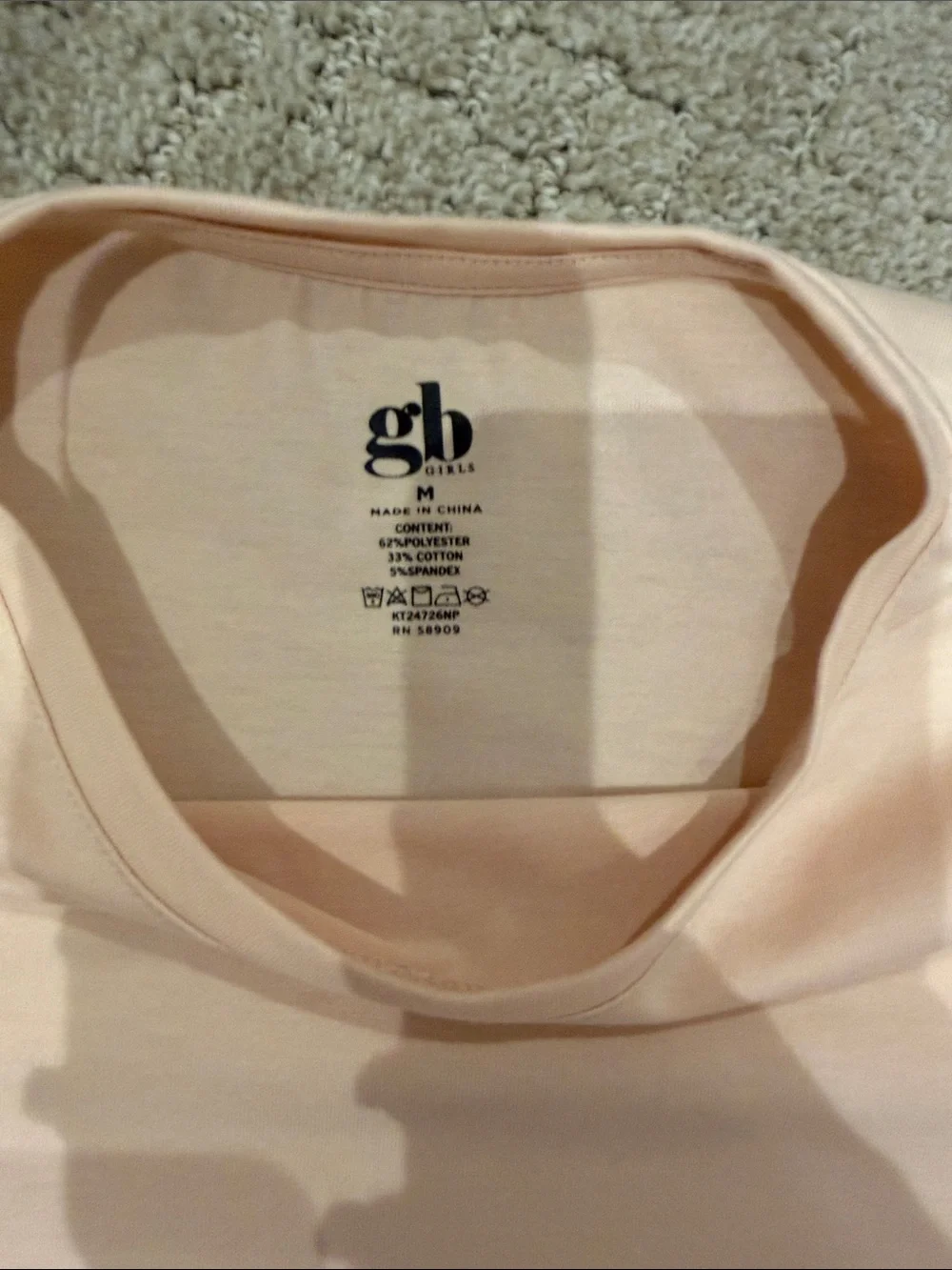 GB girls Light Pink Short Sleeve Tee